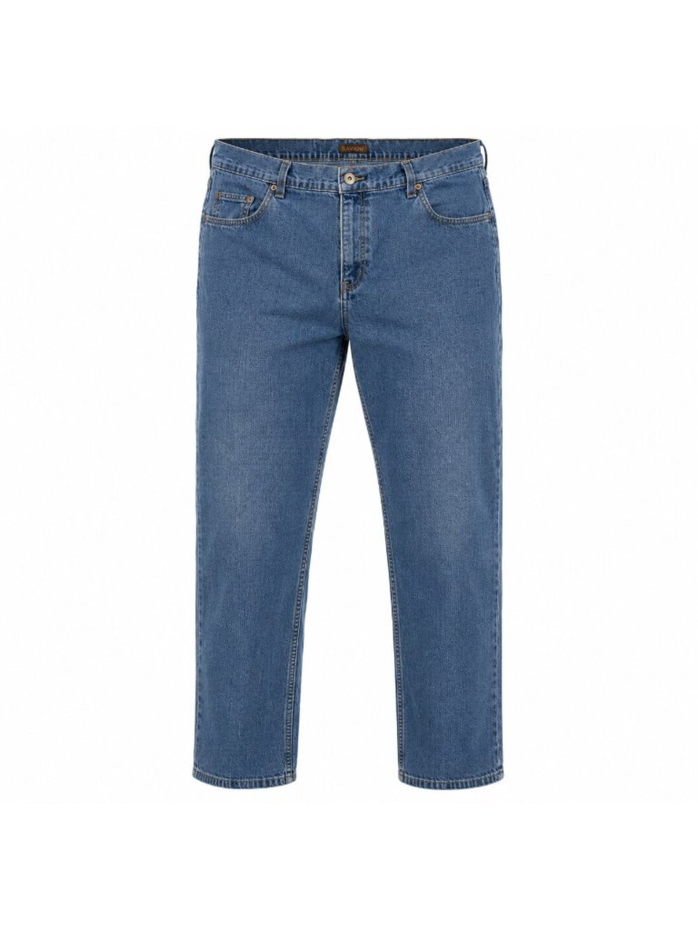 Savane Men’s Blue Denim Jeans Approx 42x32 Relaxed Fit Cotton Blend